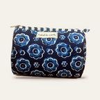Navy Bloom Cotton 3-in-1 Travel Pouch Set