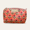 Coral Poppy Cotton 3-in-1 Travel Pouch Set