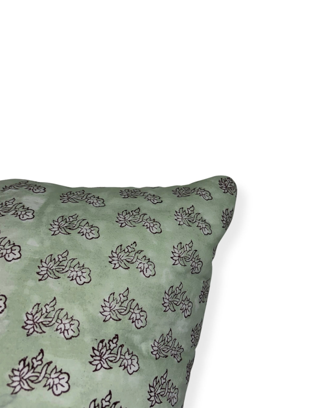Sage Blossom Hand Block Printed Cotton Quilt