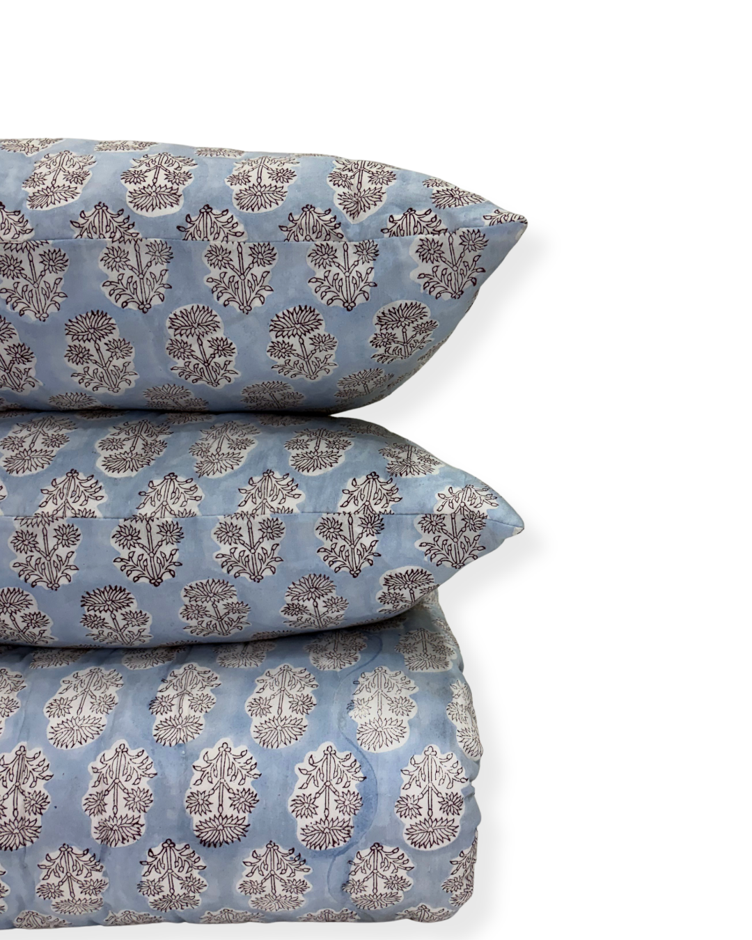 Hand block-printed Jaipuri Quilt