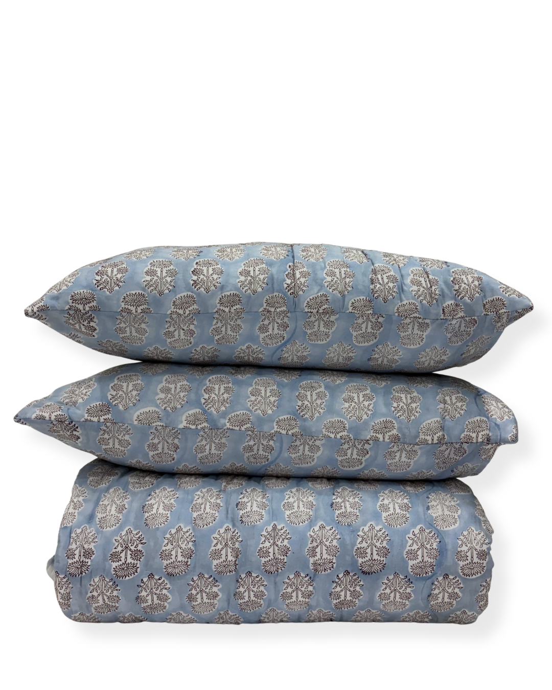 Hand block-printed Jaipuri Quilt