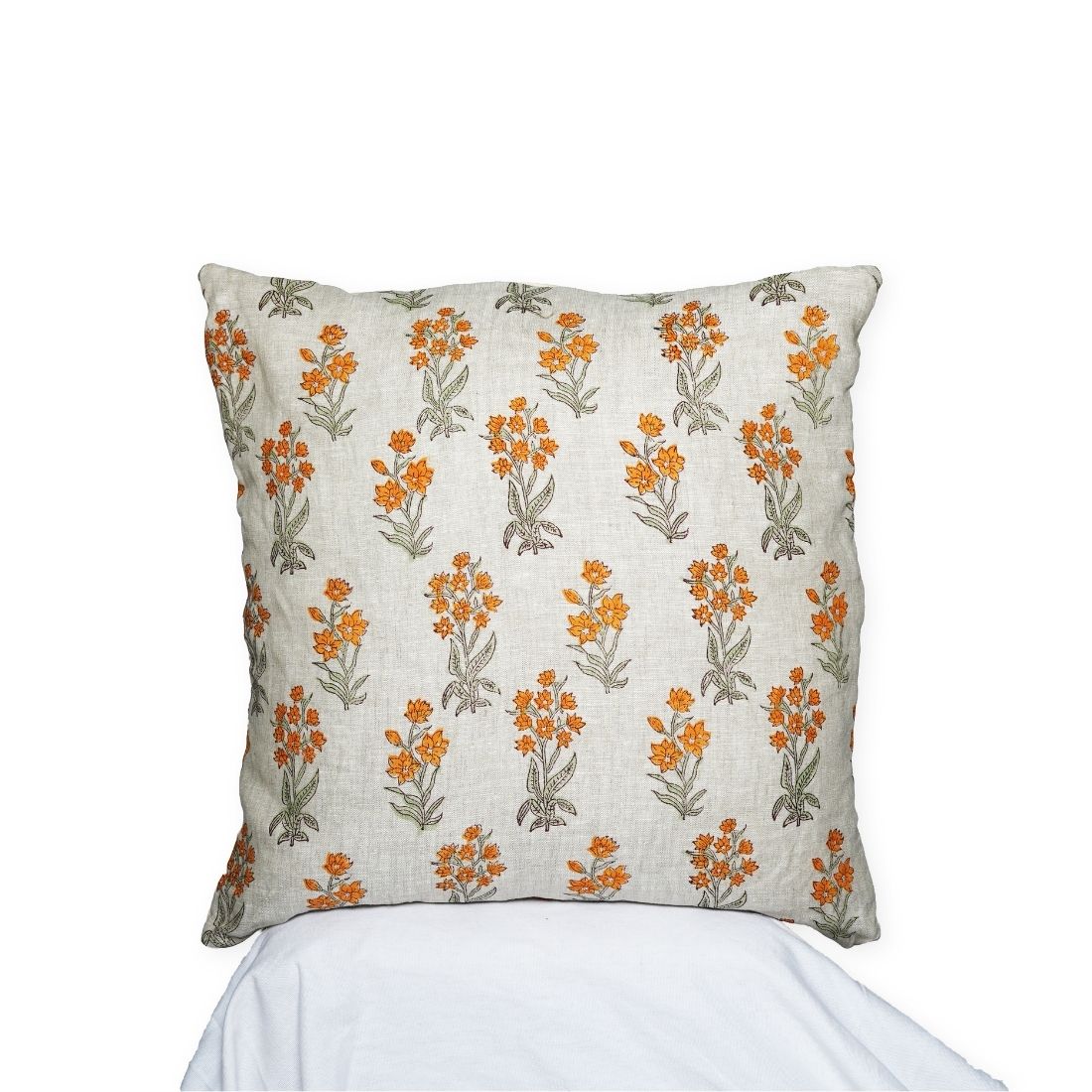 Golden Meadow Linen Cushion Cover