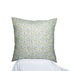 Sage Crest Hand Block Printed Linen Pillow Cover