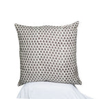 Fern Bud Hand Block Printed Linen Pillow Cover