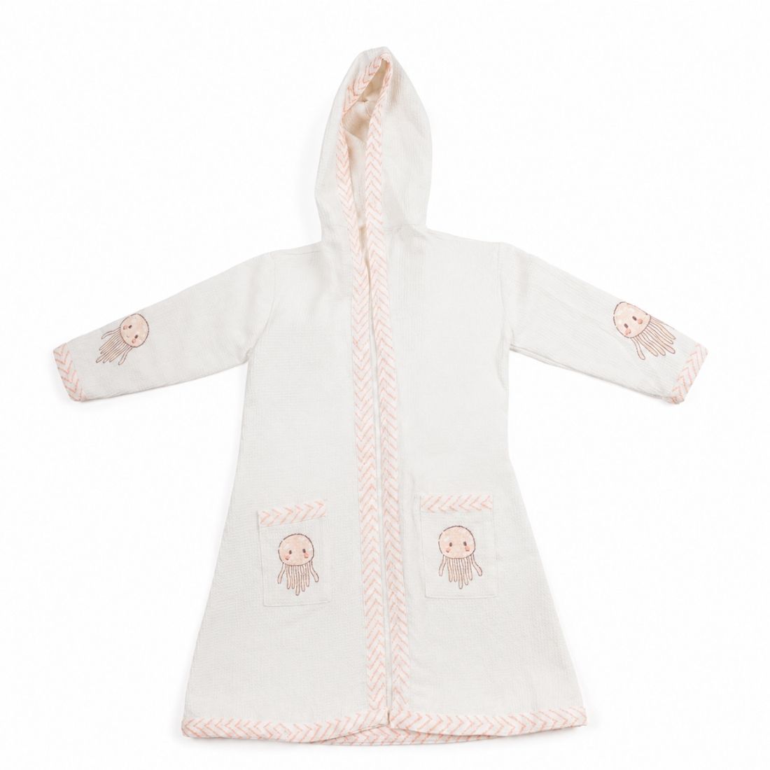 Jelly Fish Hand-blockprinted Baby Bathrobe