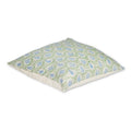 Sage Crest Hand Block Printed Linen Pillow Cover