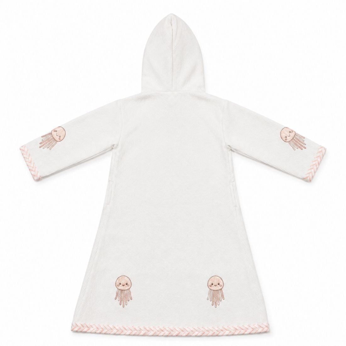 Jelly Fish Hand-blockprinted Baby Bathrobe