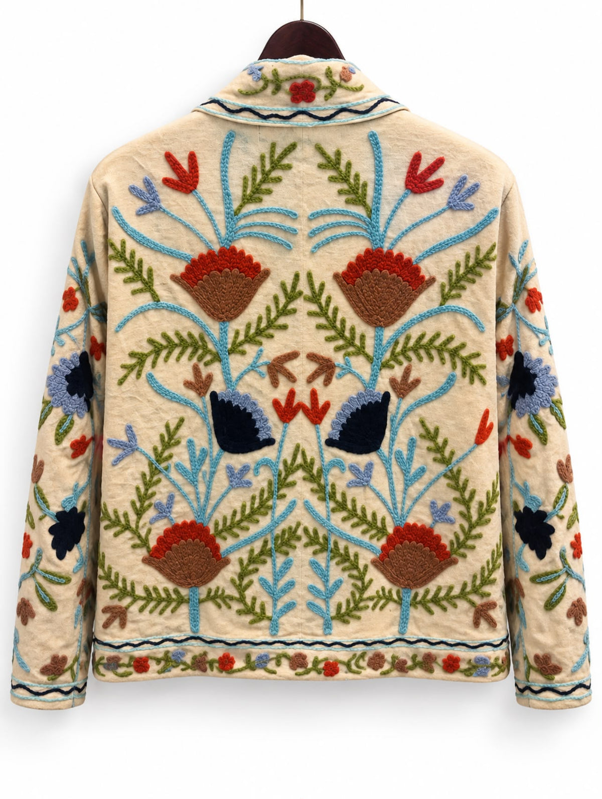 Ivory Heirloom Embroidered Velvet Jacket