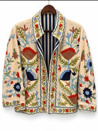Ivory Heirloom Embroidered Velvet Jacket