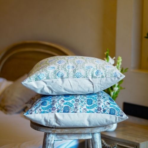 Blue Thistle Cushion Cover