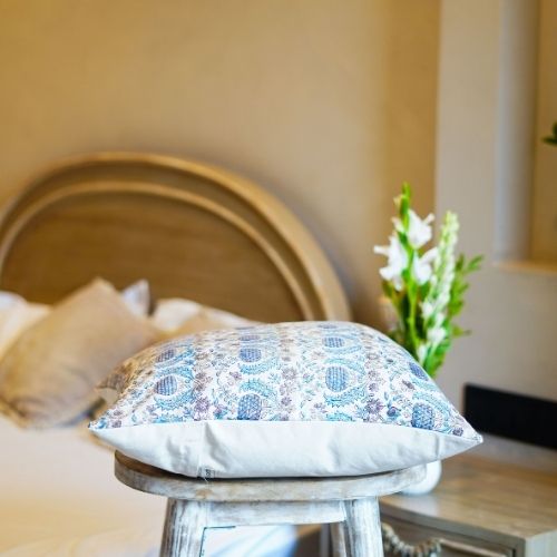 Blue Thistle Cushion Cover