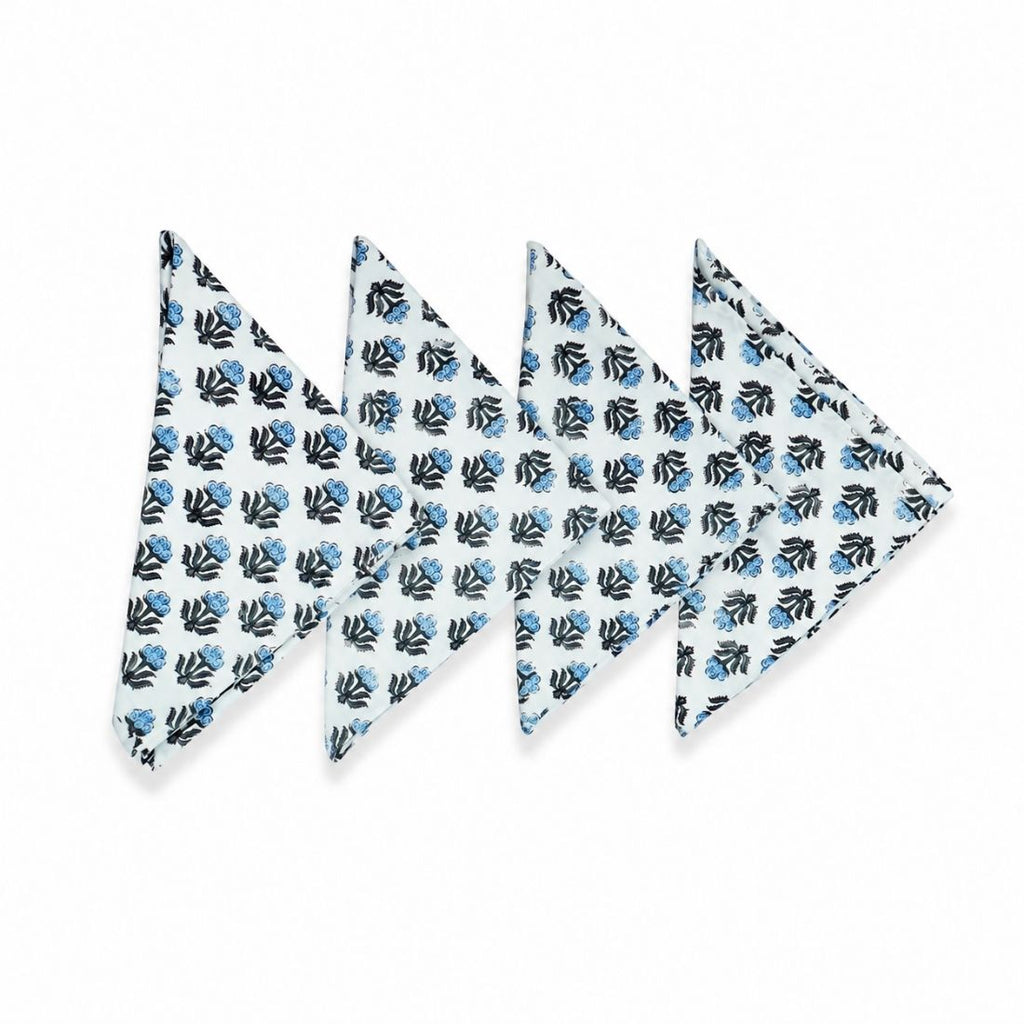 Azure Bloom Napkin Set of 4