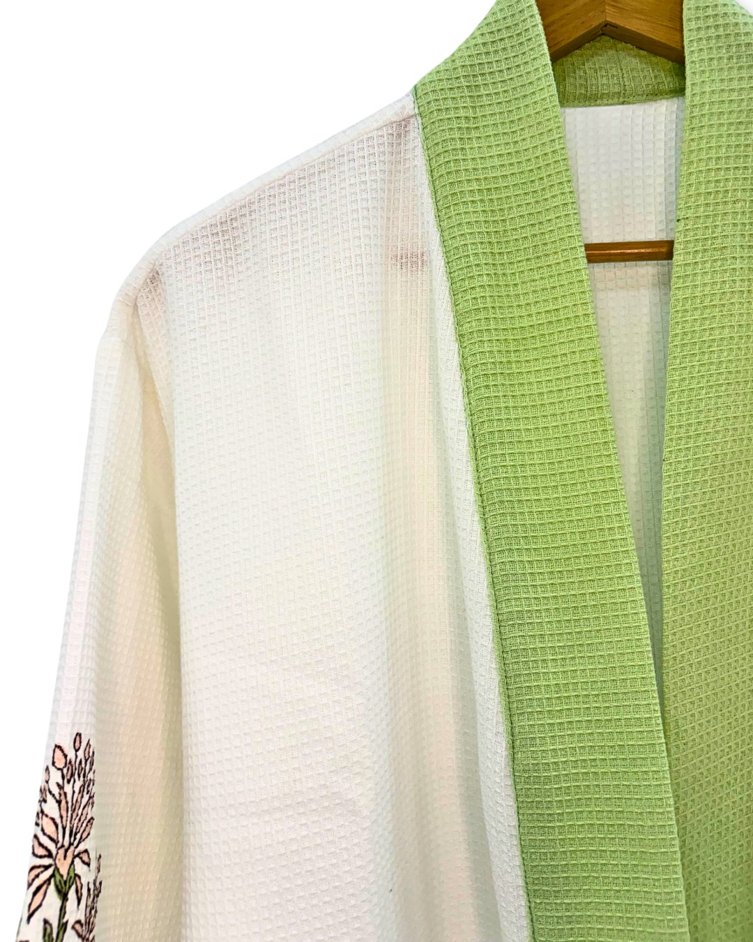 Female Hand-blockprinted Bathrobe