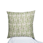 Verdant Vines Hand Block Printed Linen Pillow Cover