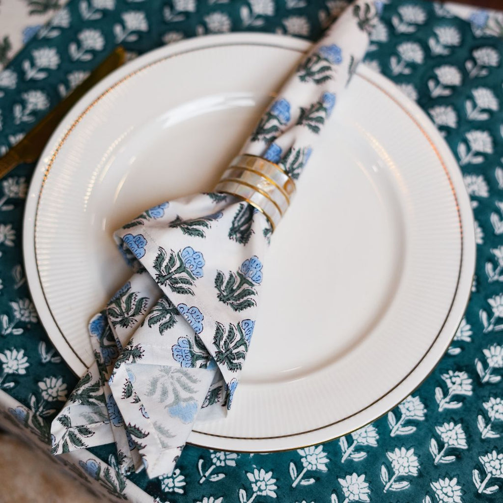Azure Bloom Napkin