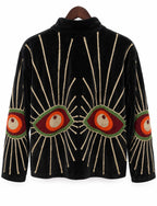 Black Eye Embroidered Velvet Jacket