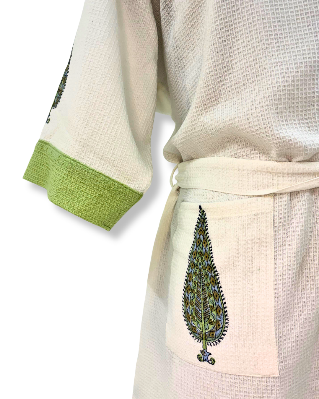 Male Hand-blockprinted Bathrobe