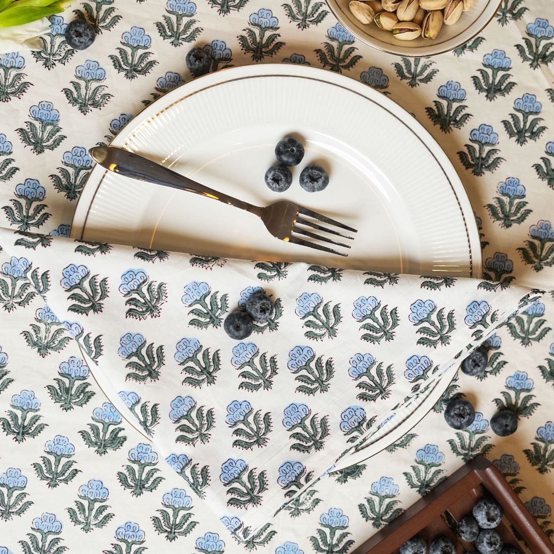 Azure Bloom Napkin