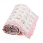 Jelly Fish Hand-Block Printed Cotton Baby Quilt