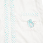 Blue Birdie Hand-block printed Bathrobe for Kids