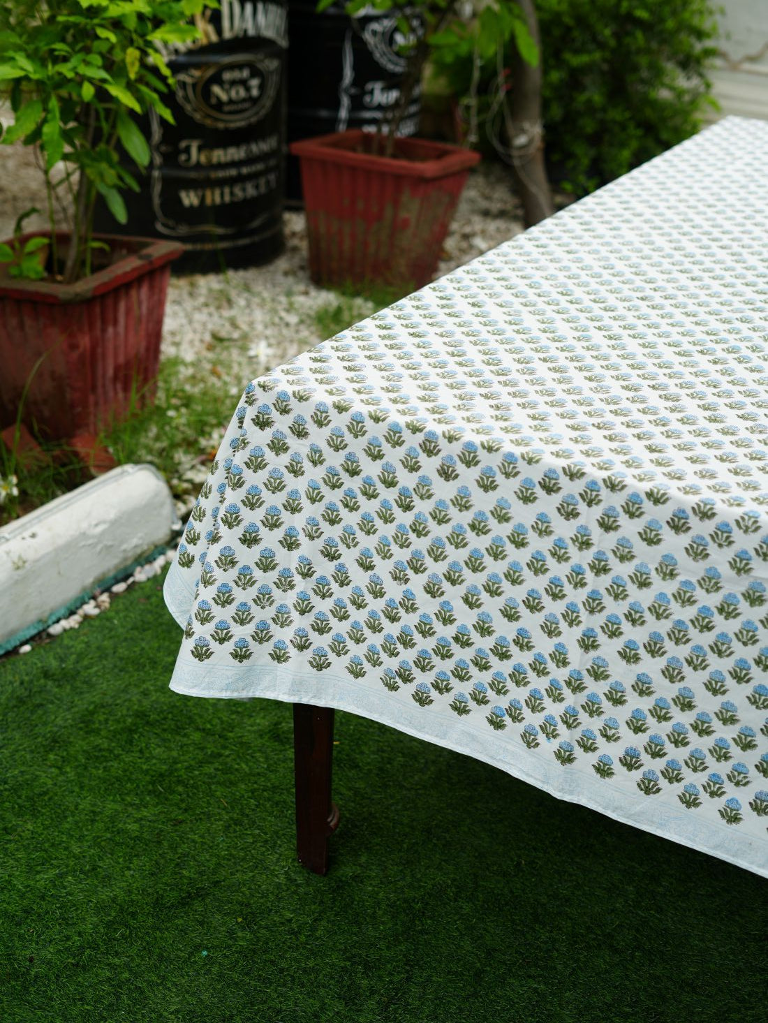 Azure Bloom Tablecloth