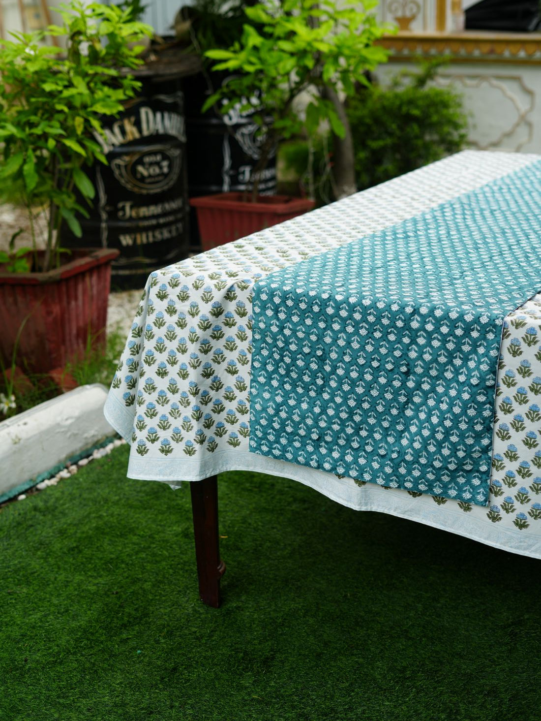 Azure Bloom Table Runner