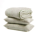 Sage Blossom Hand Block Printed Cotton Quilt