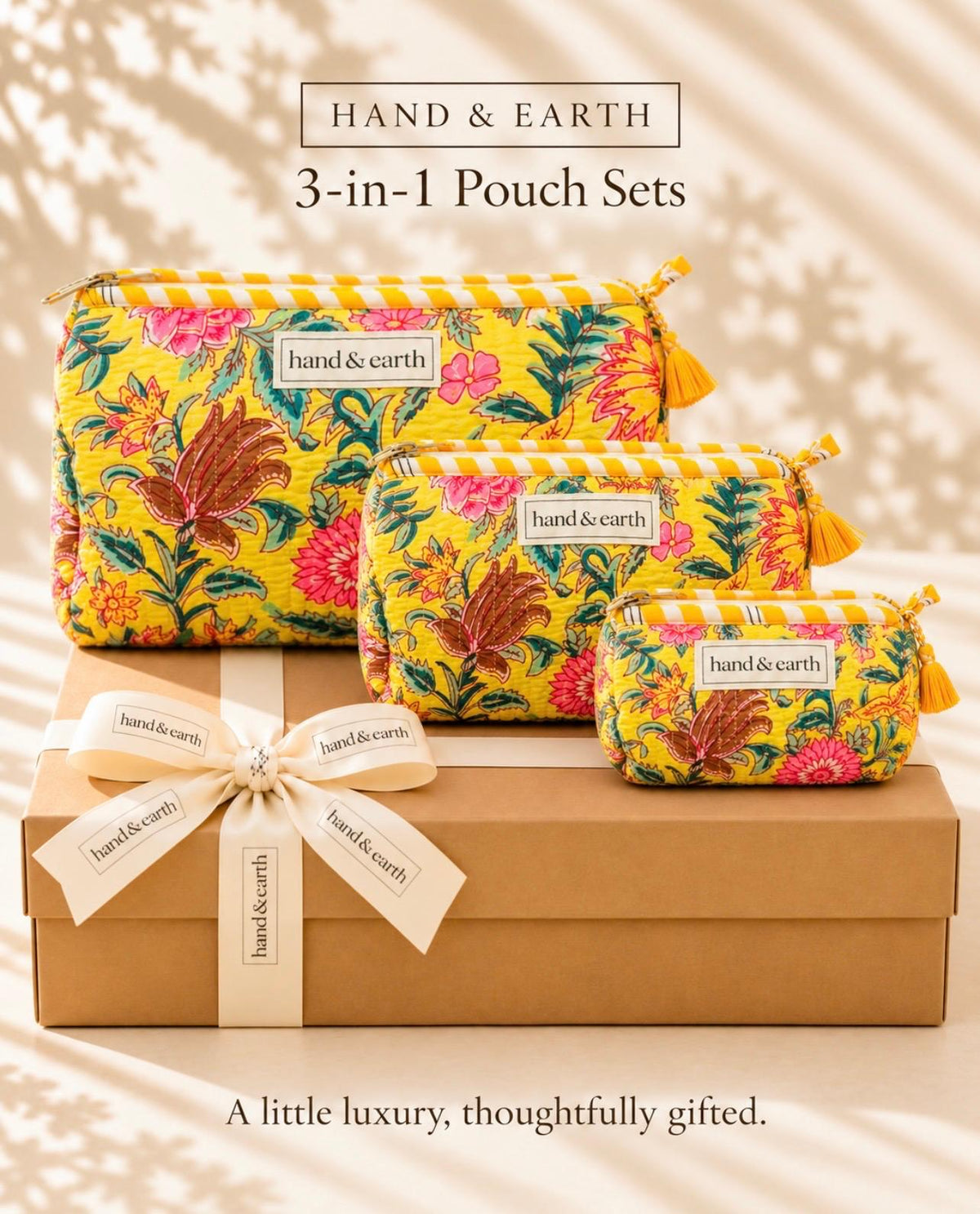Marigold Garden 3-in-1 Pouch Set – Gift Boxed