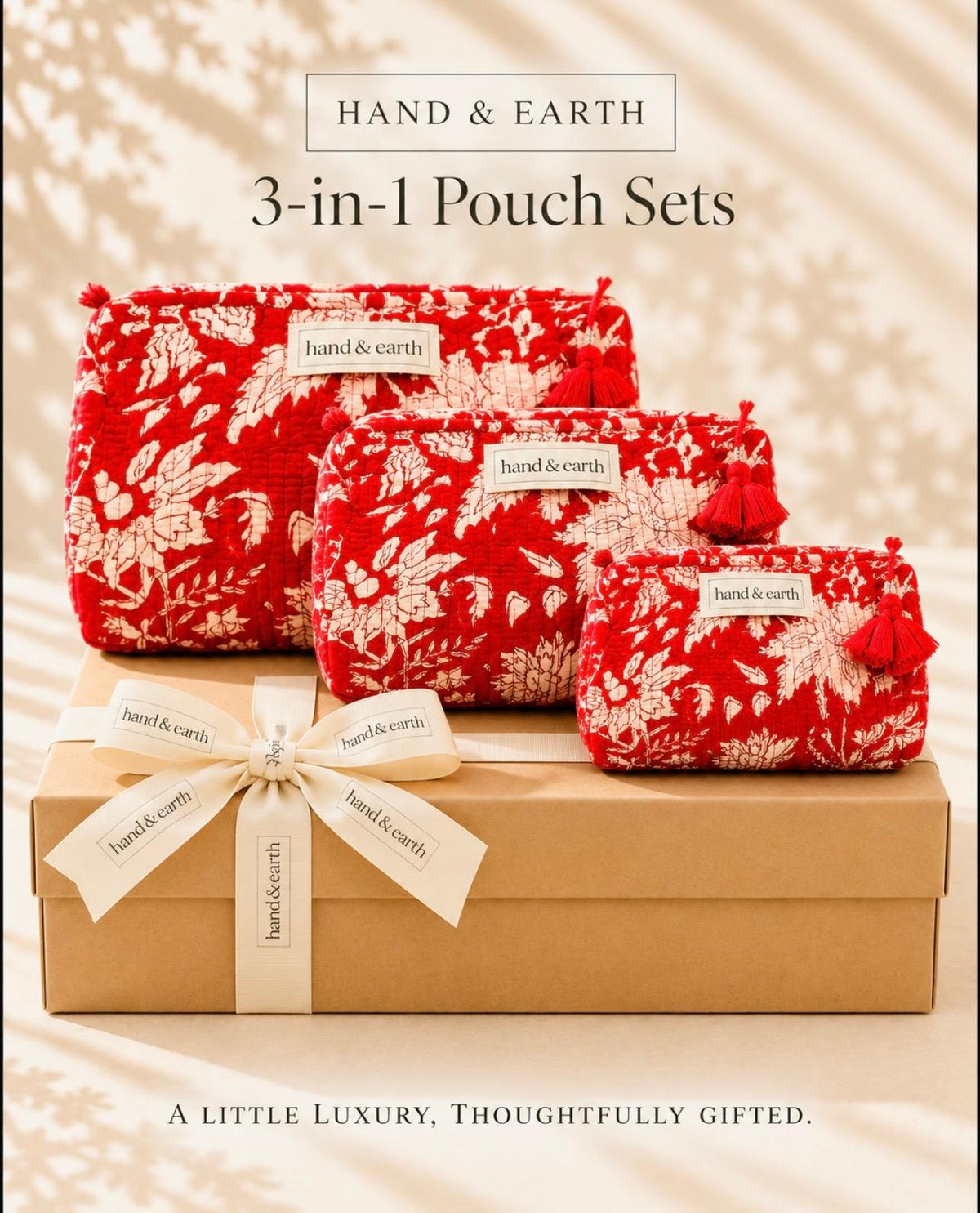 Scarlet Botanica 3-in-1 Pouch Set – Gift Boxed