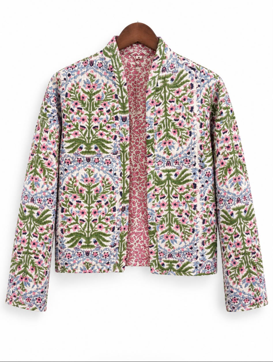 Jardin Rose Quilted Cotton Jacket