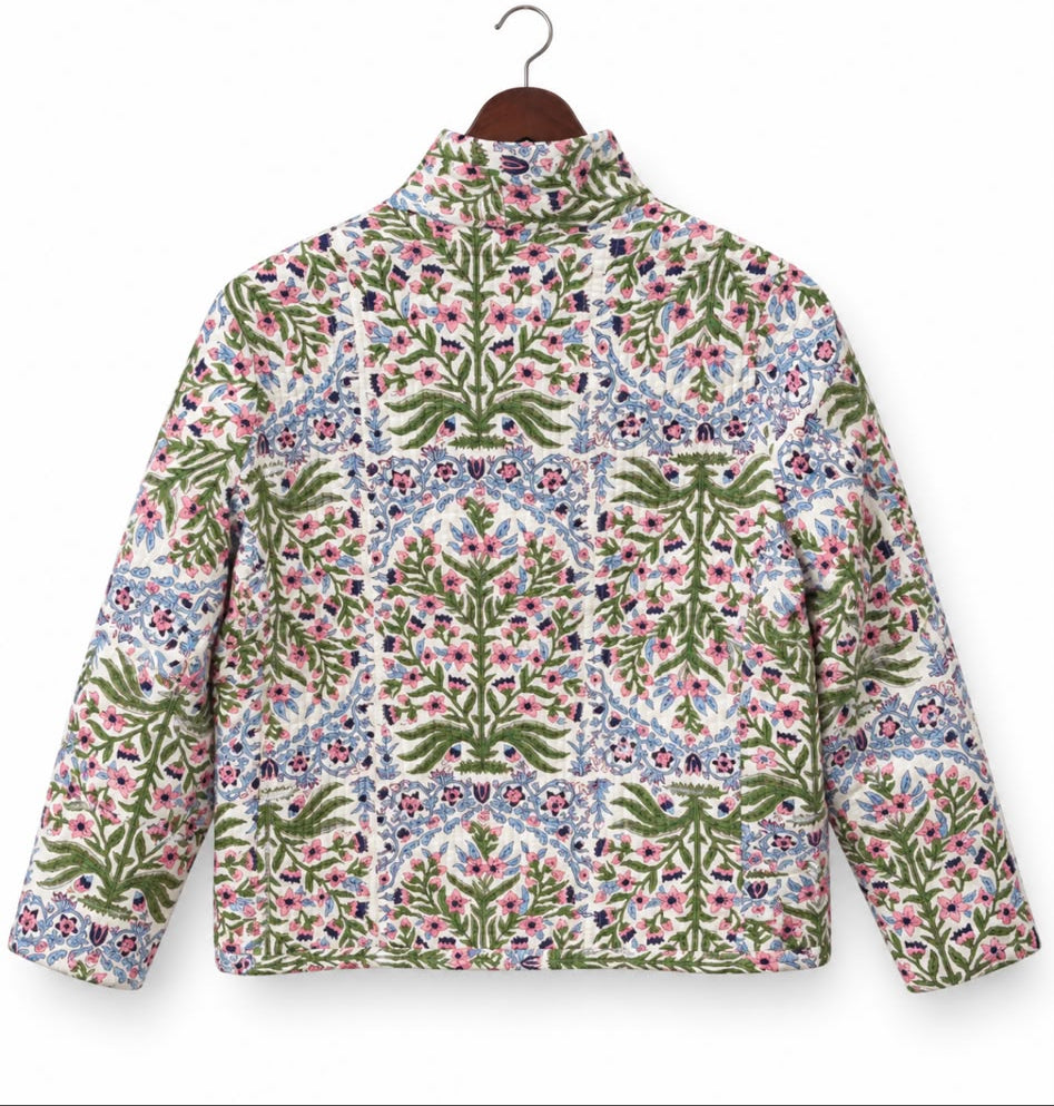 Jardin Rose Quilted Cotton Jacket