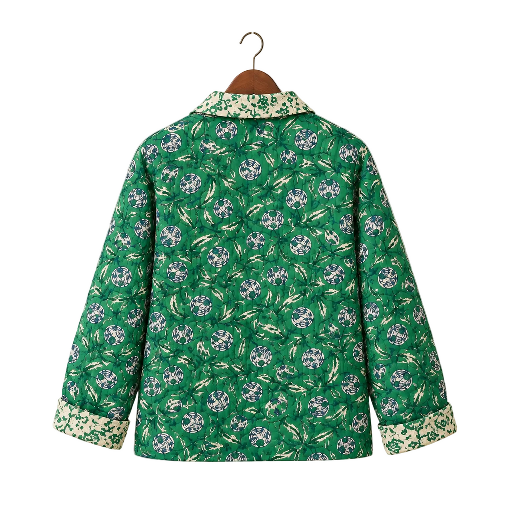 The Emerald Garden Quilted Cotton Jacket