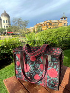 Cocoa Marigold Quilted Tote Bag
