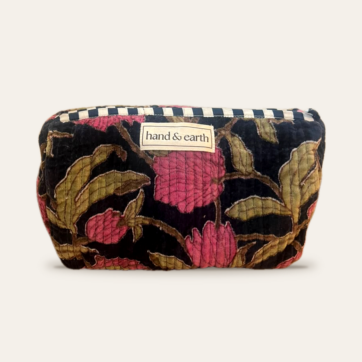 Black Rose Velvet 3-in-1 Travel Pouch Set
