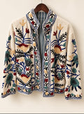 Ivory Embroidered Reversible Velvet Jacket