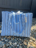 Coastal Blue Quilted Tote Bag