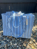 Coastal Blue Quilted Tote Bag