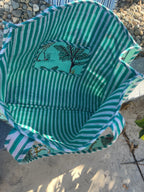 Aqua Safari Reversible Quilted Tote Bag