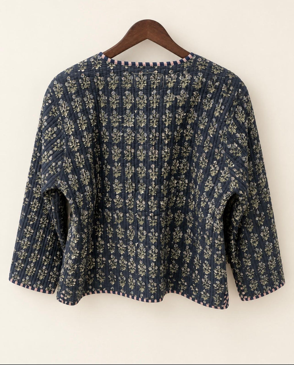 Indigo Whisper Reversible Quilted Cotton Jacket