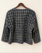 Indigo Whisper Reversible Quilted Cotton Jacket